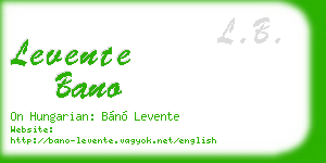 levente bano business card
