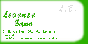 levente bano business card